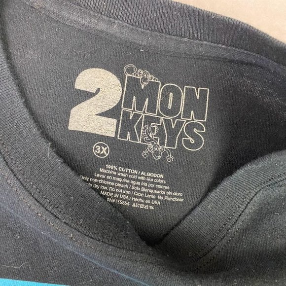 Men's Black Short Sleeve 2MONKEYS Pay Day Everyday Graphic Tee Sz. 3X T-Shirt - Picture 3 of 6